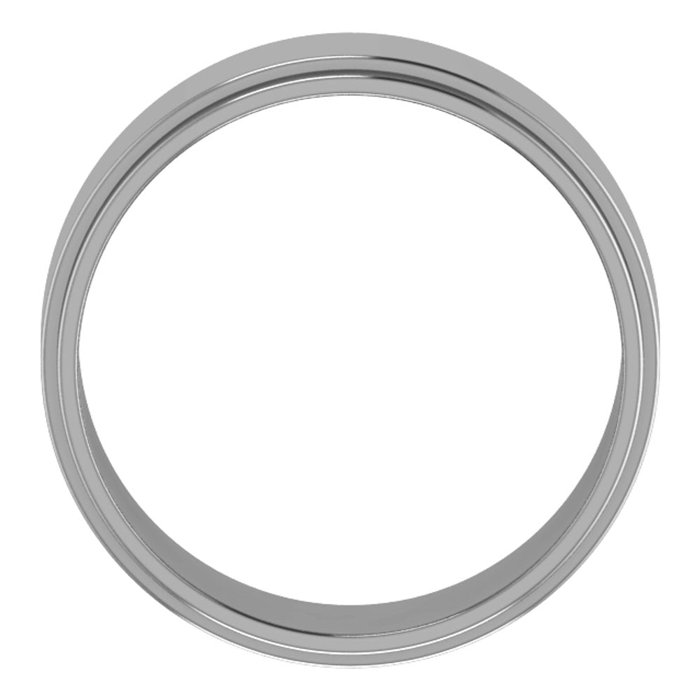 Cobalt 7 mm Stepped-Edge Flat Band Size 10