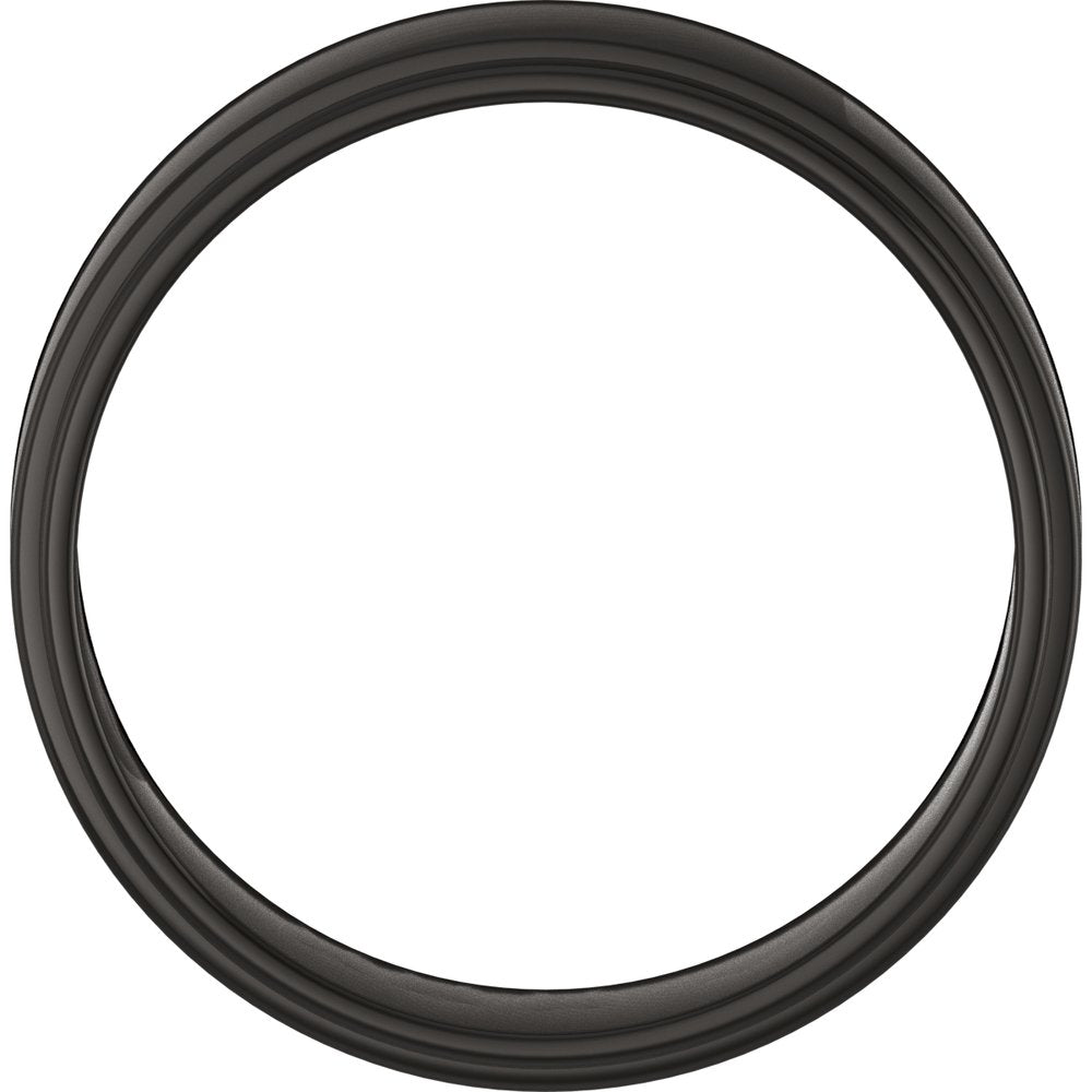 Zirconium 6 mm Stepped-Edge Flat Band Size 7.5