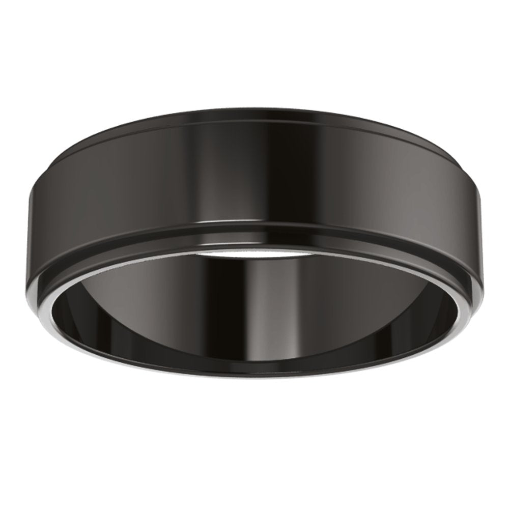 Zirconium 6 mm Stepped-Edge Flat Band Size 7.5