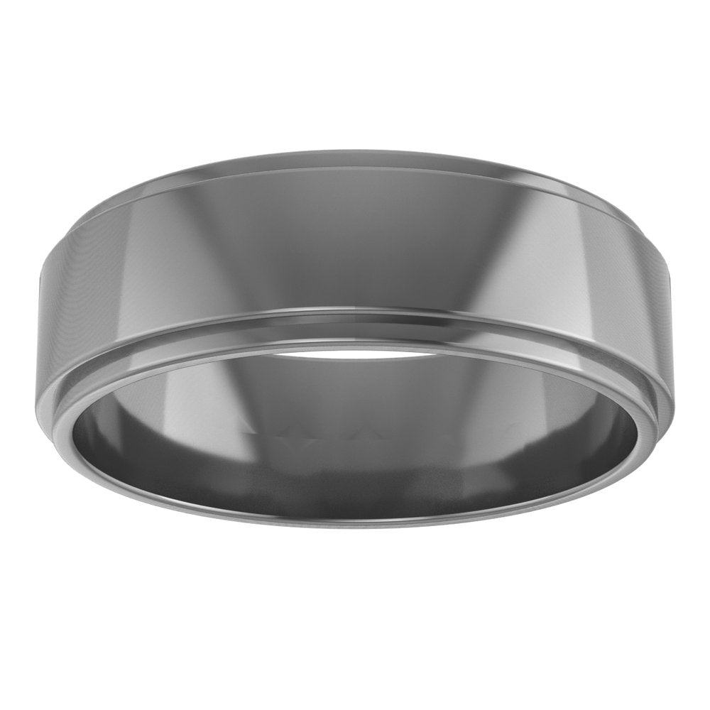 Cobalt 6 mm Stepped-Edge Flat Band Size 9