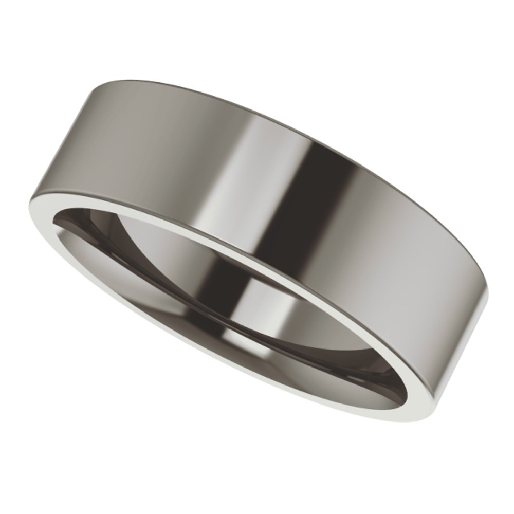 Titanium 6 mm Comfort-Fit Flat Band
