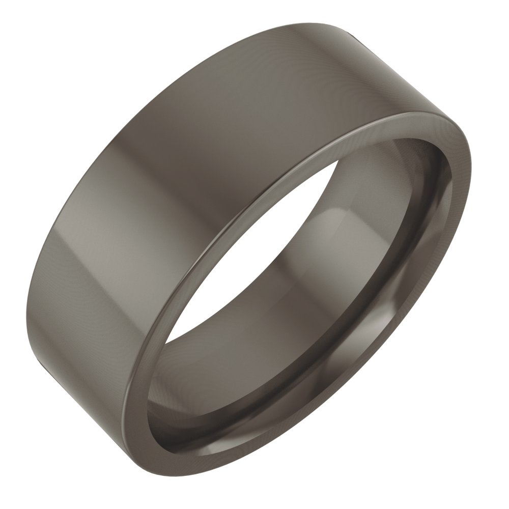 Titanium 7 mm Comfort-Fit Flat Band Size 8