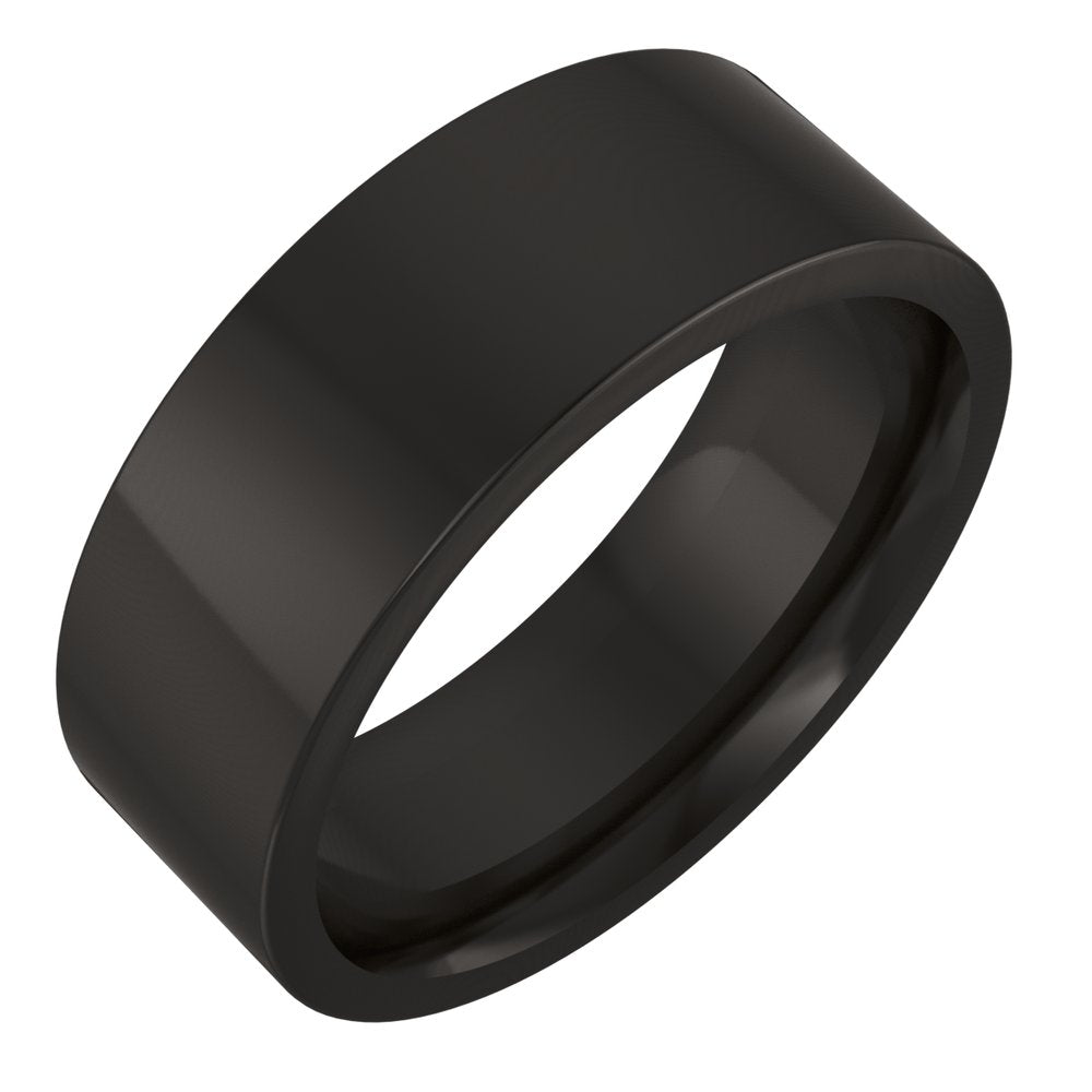 Zirconium 7 mm Comfort-Fit Flat Band Size 7