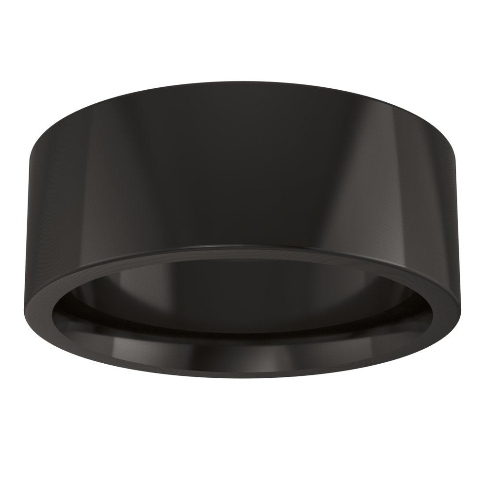 Zirconium 8 mm Comfort-Fit Flat Band Size 9