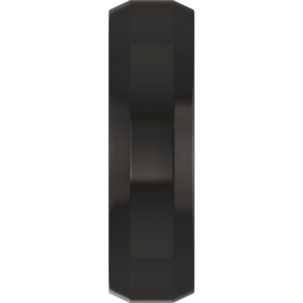 Zirconium 6 mm Beveled-Edge Comfort-Fit Flat Band Size 7