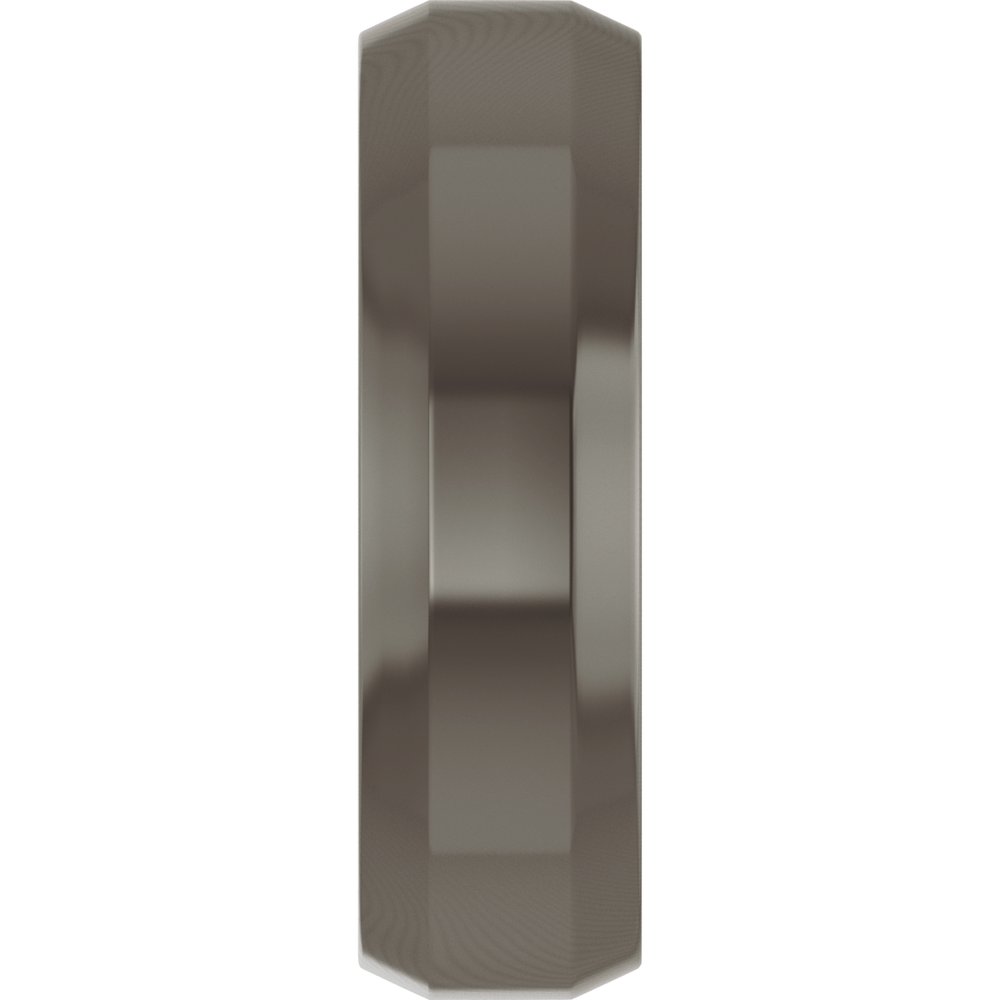 Titanium 6 mm Beveled-Edge Comfort-Fit Flat Band Size 7