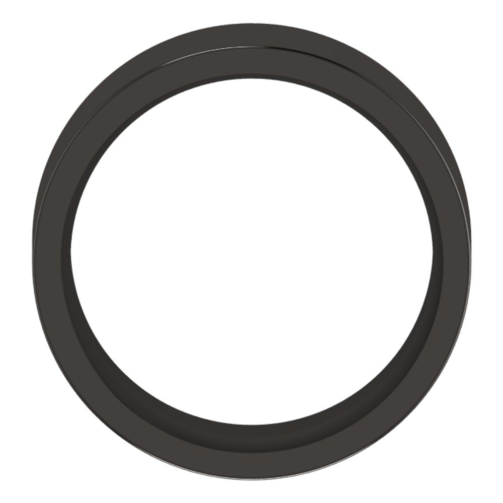Zirconium 8 mm Comfort-Fit Flat Band Size 9