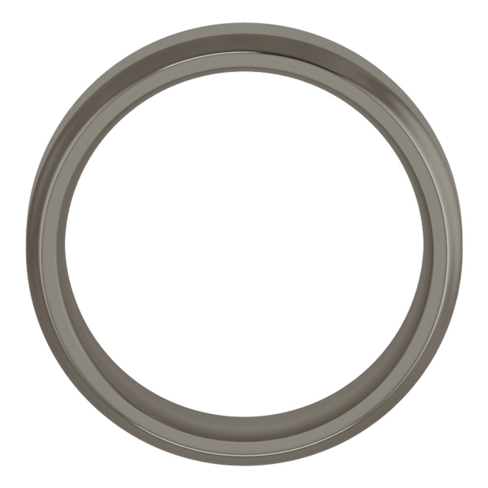 Titanium 7 mm Beveled-Edge Comfort-Fit Flat Band Size 7.5