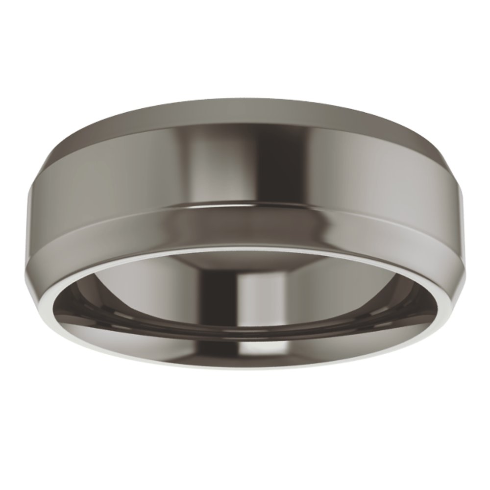 Titanium 7 mm Beveled-Edge Comfort-Fit Flat Band Size 7.5