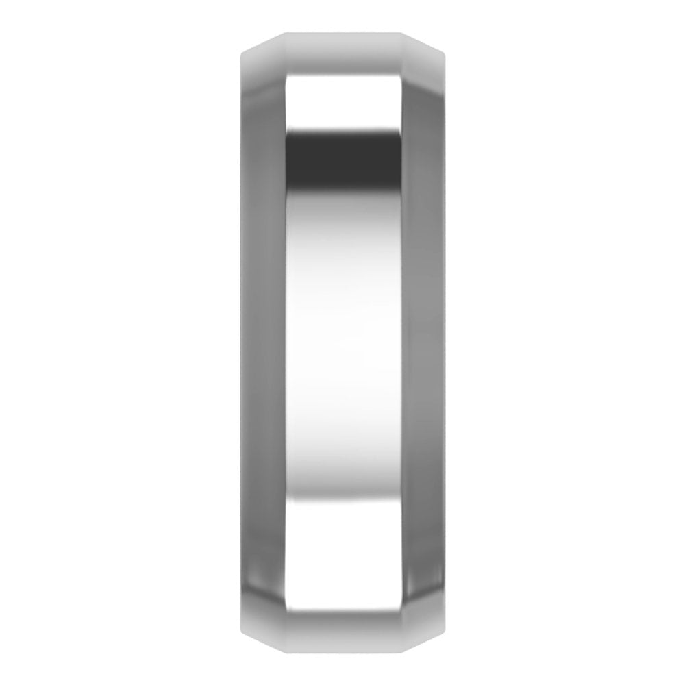 Cobalt 7 mm Beveled-Edge Comfort-Fit Flat Band Size 9