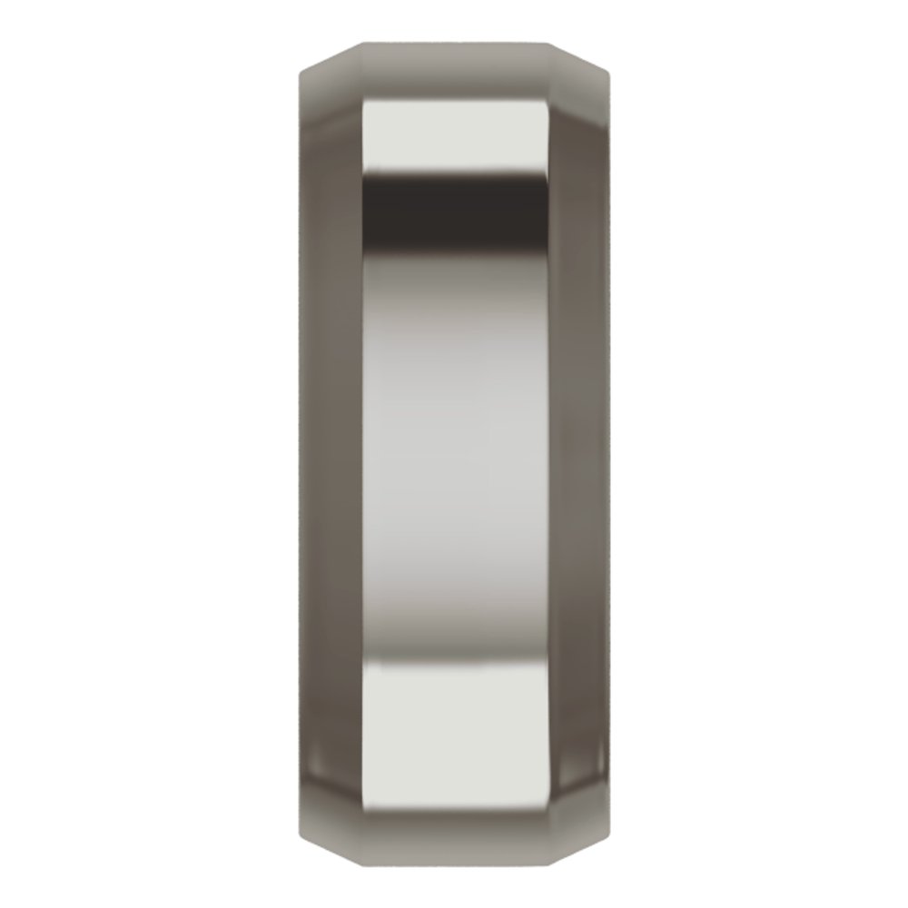 Titanium 8 mm Beveled-Edge Comfort-Fit Flat Band Size 8.5