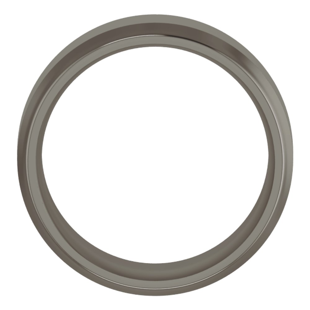 Titanium 8 mm Beveled-Edge Comfort-Fit Flat Band Size 8.5
