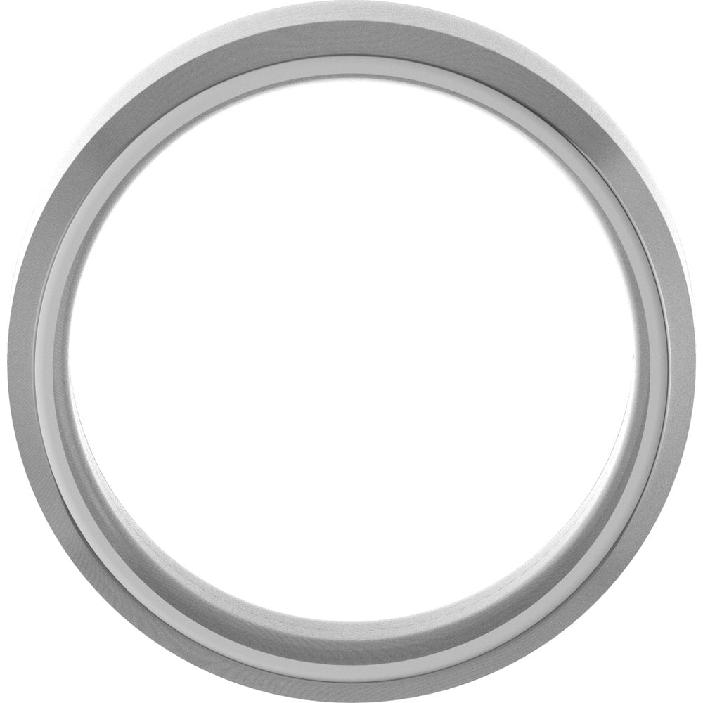 Cobalt 8 mm Beveled-Edge Comfort-Fit Flat Band Size 10.5