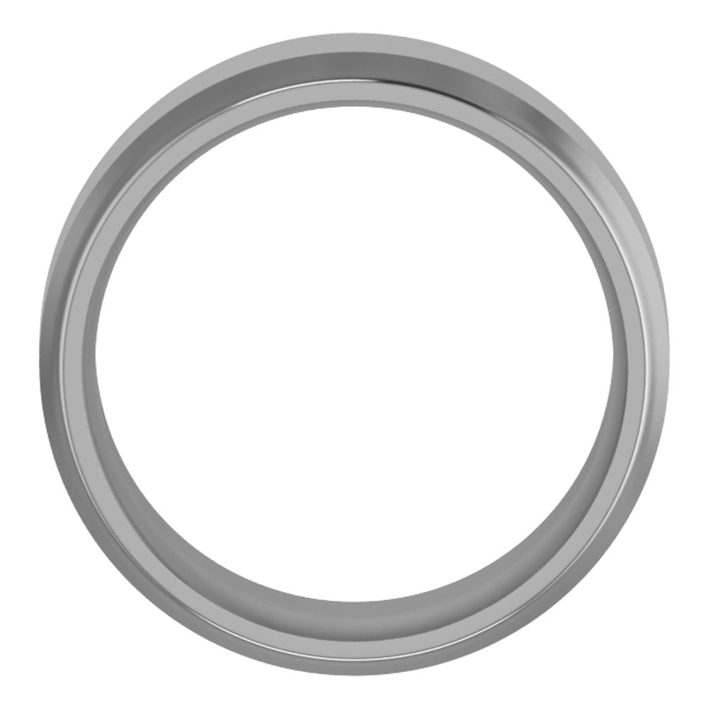 Cobalt 8 mm Beveled-Edge Comfort-Fit Flat Band Size 10.5