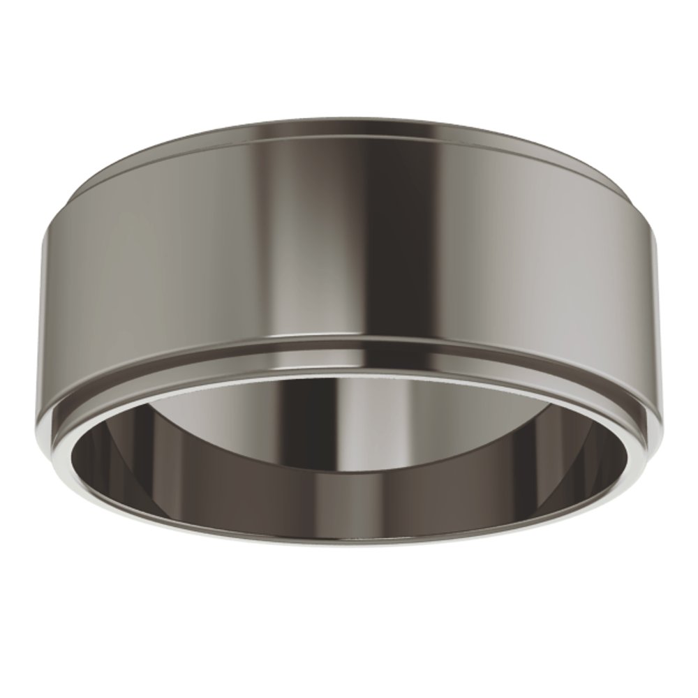 Titanium 8 mm Stepped-Edge Flat Band Size 9