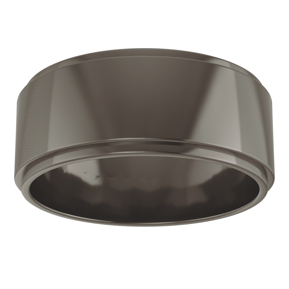 Titanium 8 mm Stepped-Edge Flat Band Size 9