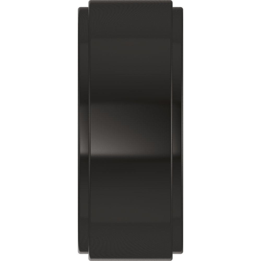 Zirconium 8 mm Stepped-Edge Flat Band Size 10
