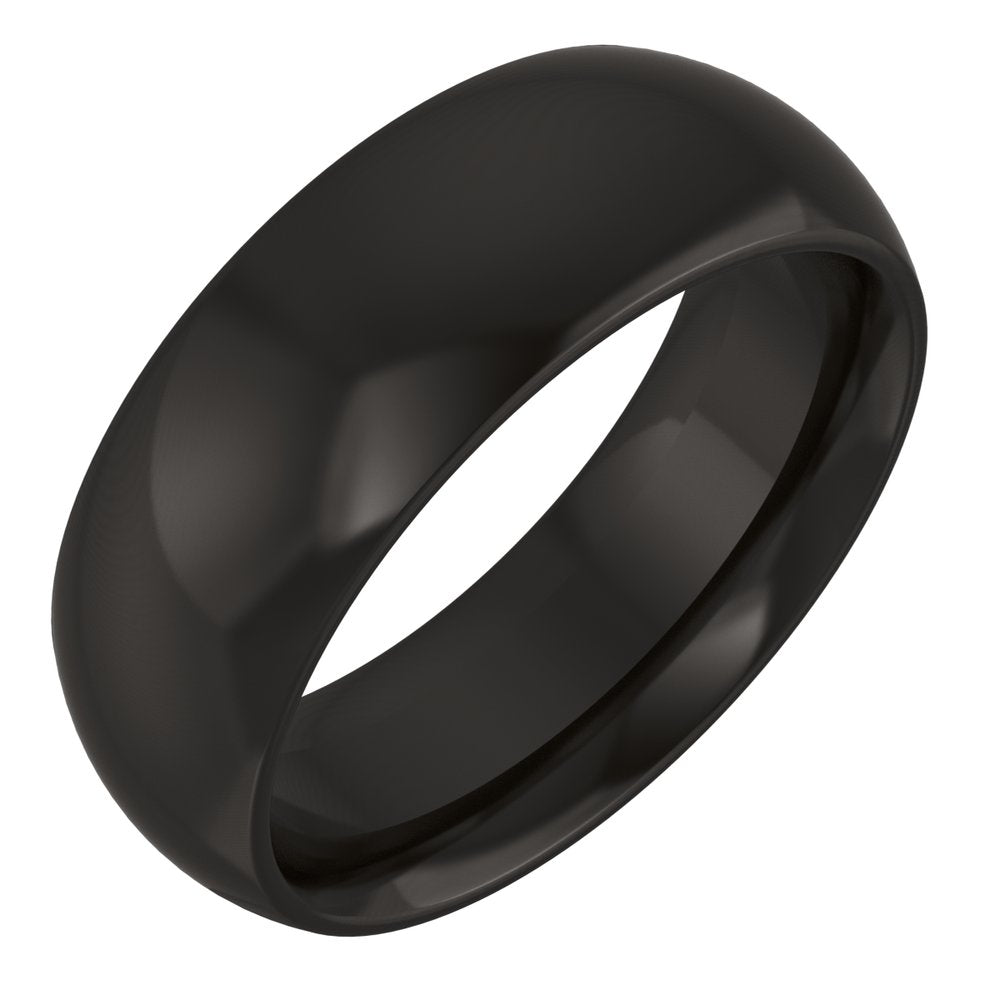 Zirconium 7 mm Comfort-Fit Half Round Band Size 7