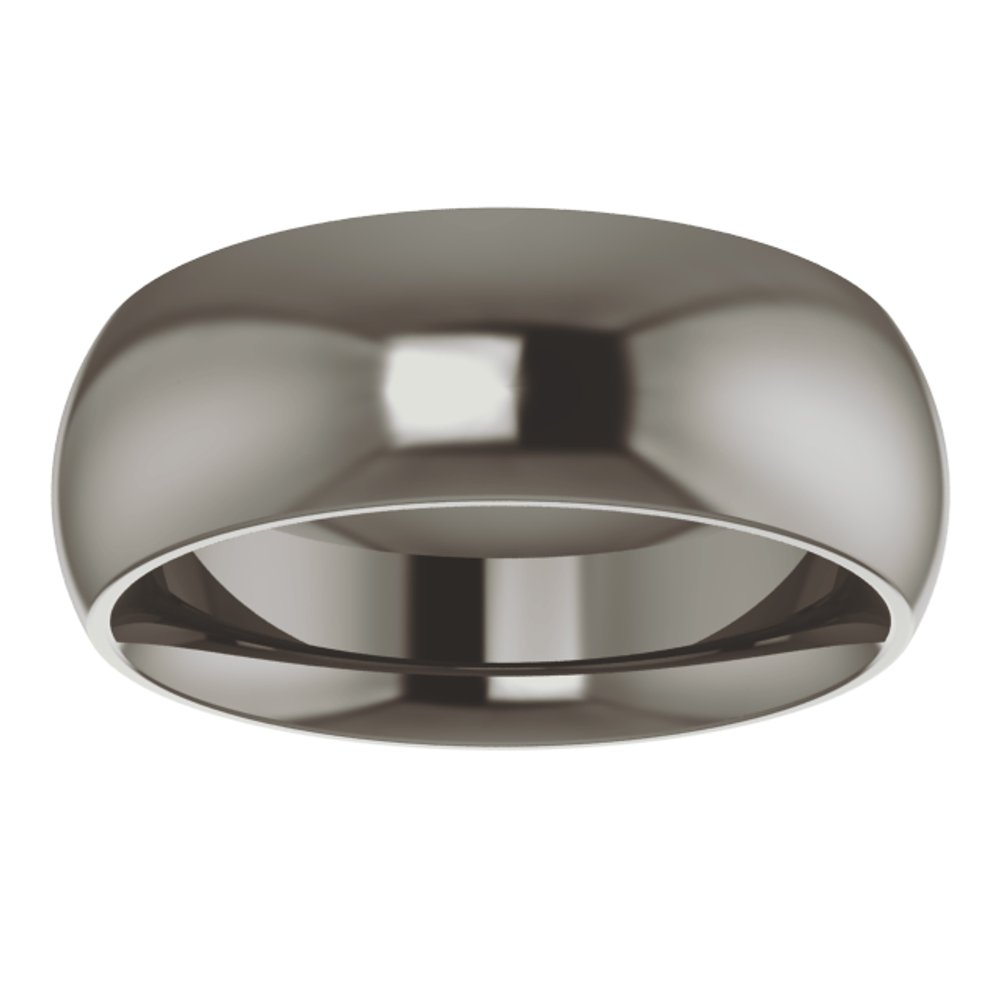 Titanium 7 mm Comfort-Fit Half Round Band Size 7