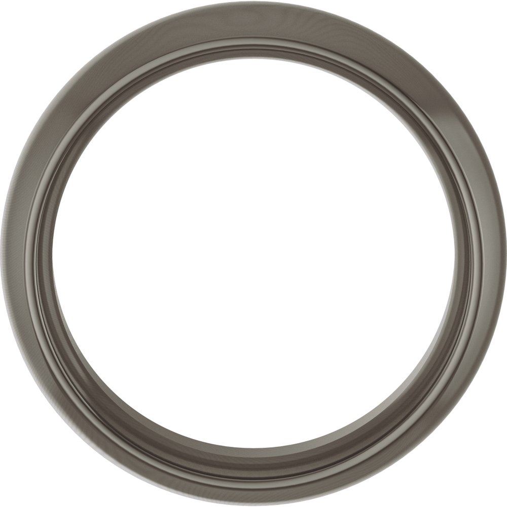 Titanium 7 mm Comfort-Fit Half Round Band Size 7.5