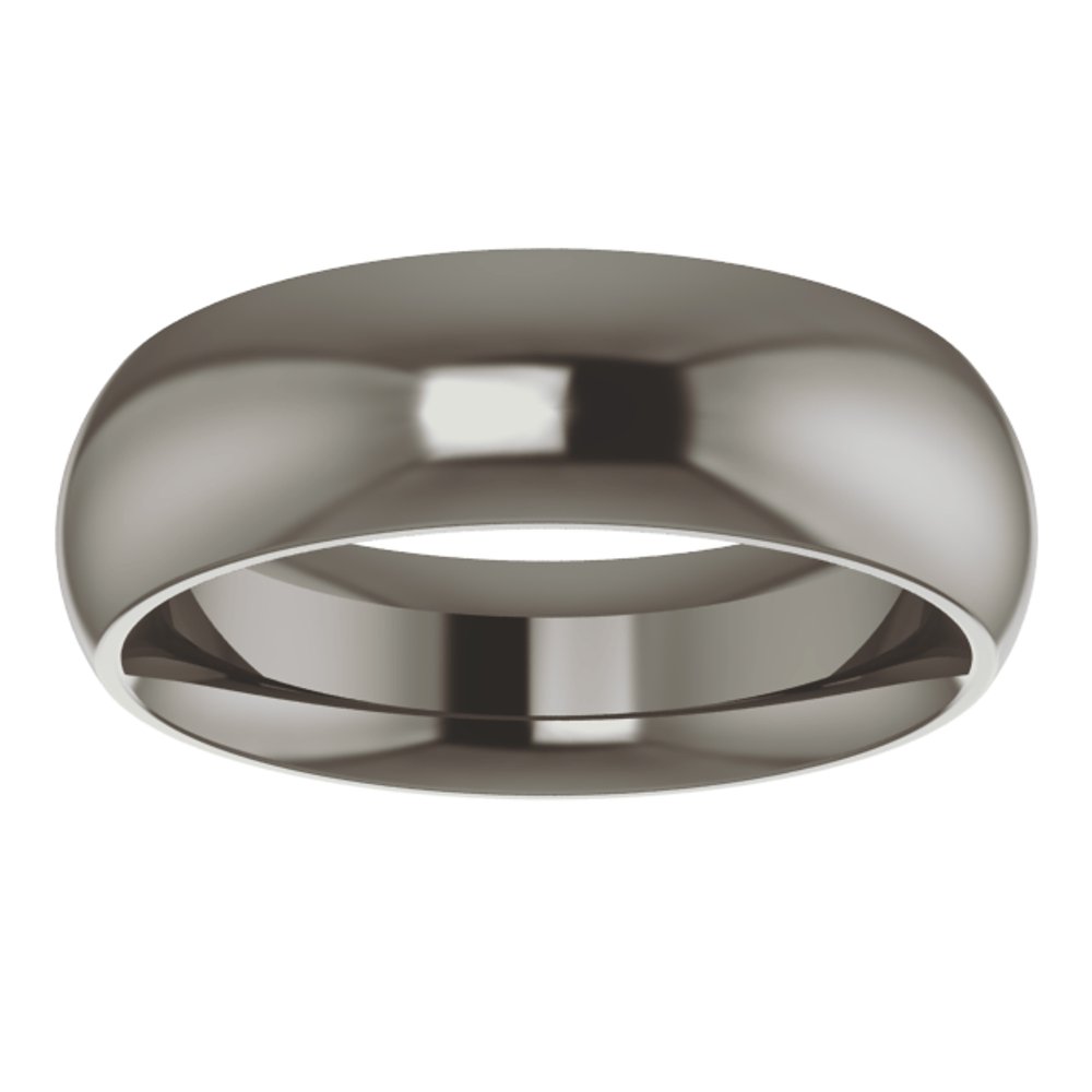Titanium 6 mm Comfort-Fit Half Round Band