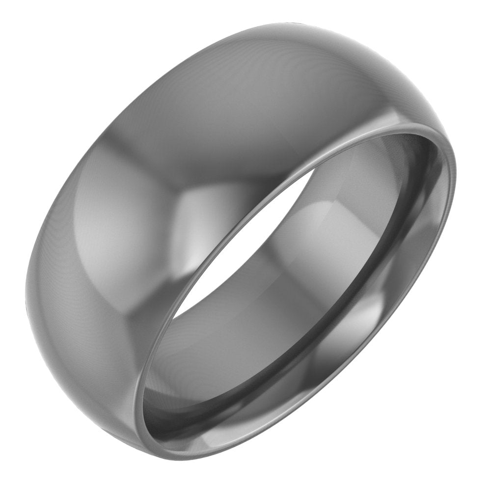 Cobalt 8 mm Comfort-Fit Half Round Band Size 8.5