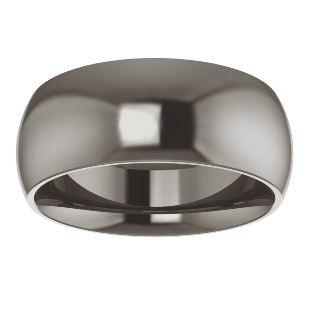 Titanium 8 mm Comfort-Fit Half Round Band