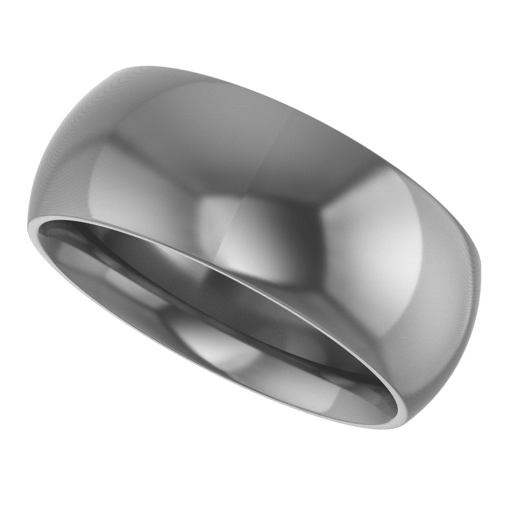 Cobalt 8 mm Comfort-Fit Half Round Band Size 8.5