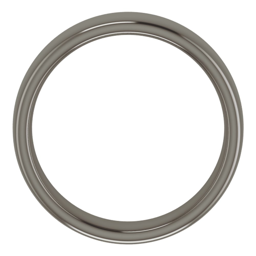 Titanium 6 mm Comfort-Fit Standard Weight European-Style Band Size 8.5
