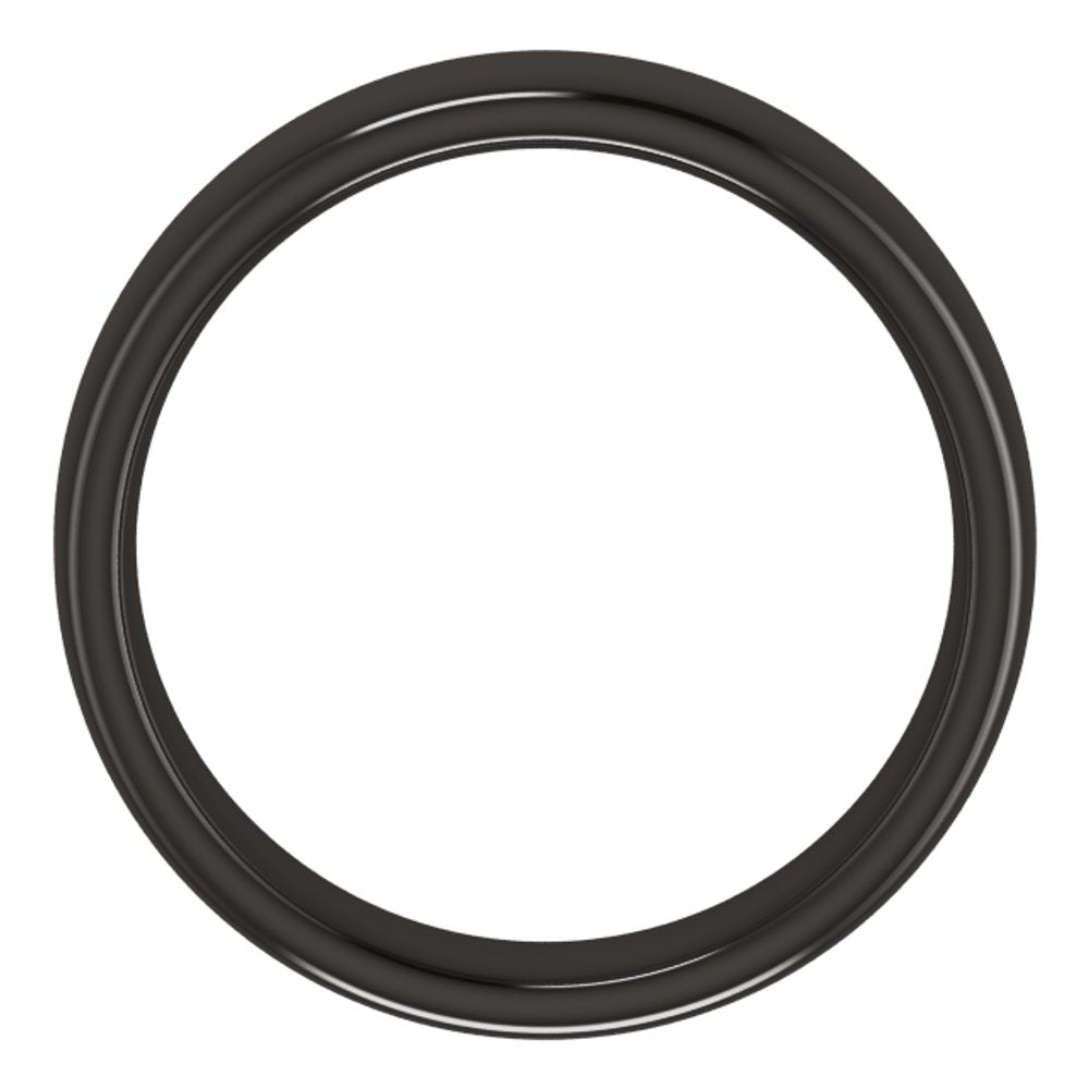 Zirconium 6 mm Comfort-Fit Standard Weight European-Style Band Size 8.5