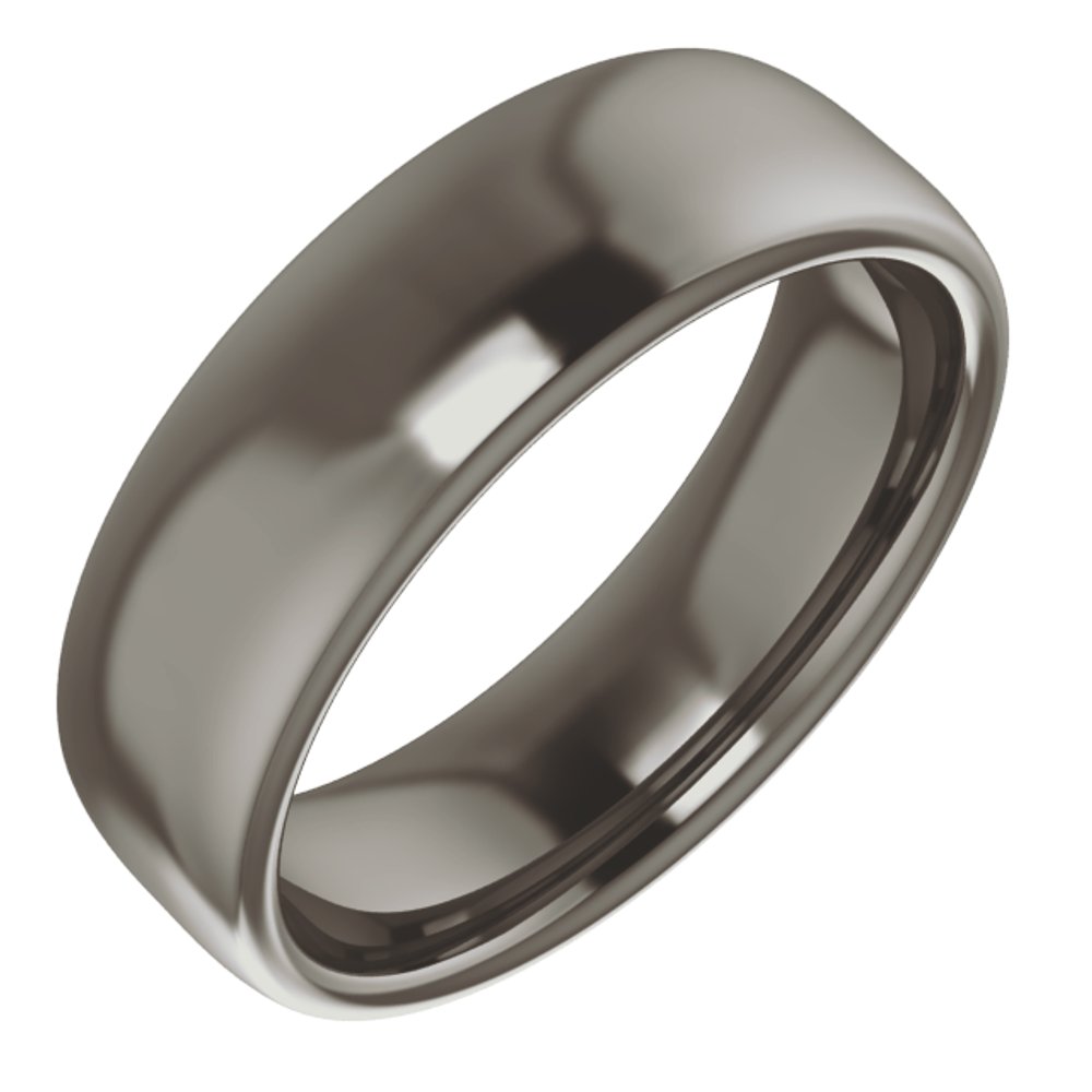 Titanium 6 mm Comfort-Fit Standard Weight European-Style Band Size 8.5