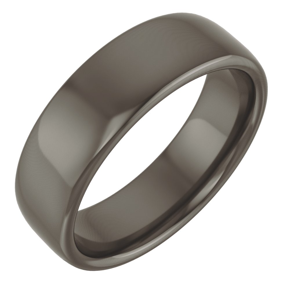 Titanium 6 mm Comfort-Fit Standard Weight European-Style Band Size 8