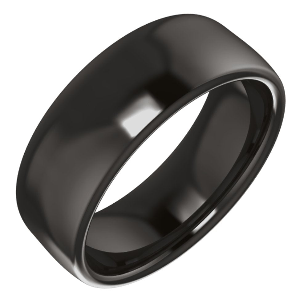 Zirconium 7 mm Comfort-Fit Standard Weight European-Style Band Size 9.5