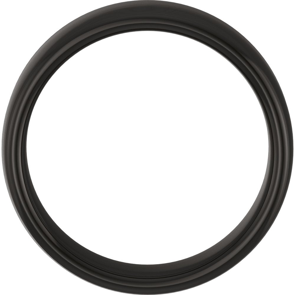 Zirconium 7 mm Comfort-Fit Standard Weight European-Style Band Size 9.5