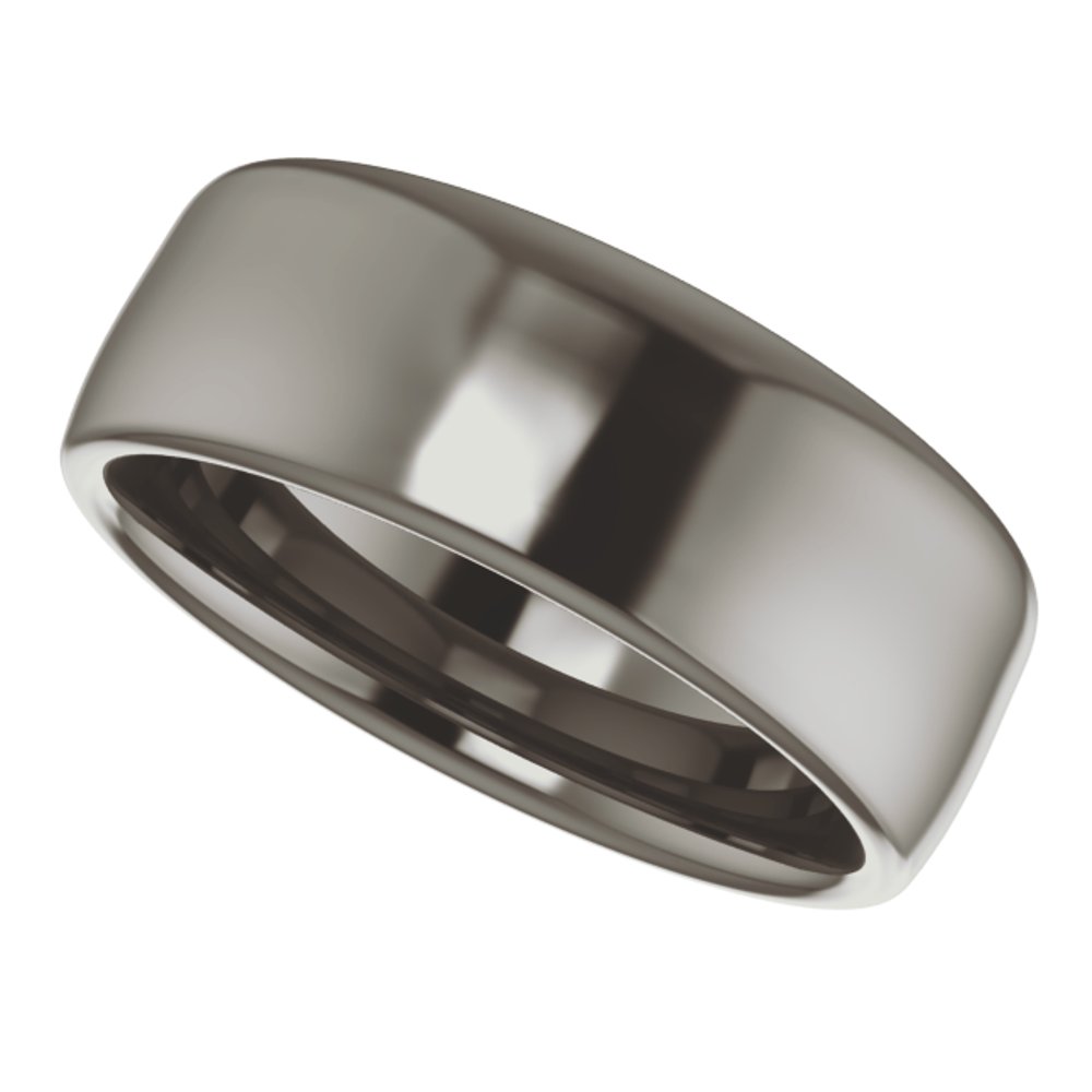 Titanium 7 mm Comfort-Fit Standard Weight European-Style Band Size 9.5