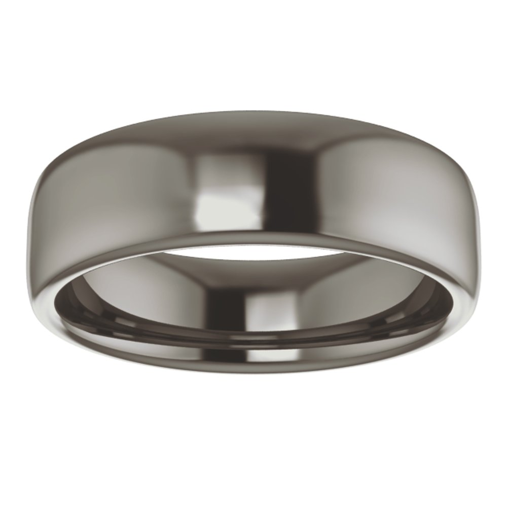 Titanium 6 mm Comfort-Fit Standard Weight European-Style Band Size 8