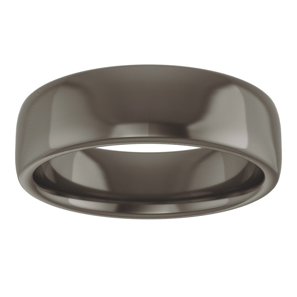 Titanium 6 mm Comfort-Fit Standard Weight European-Style Band Size 8