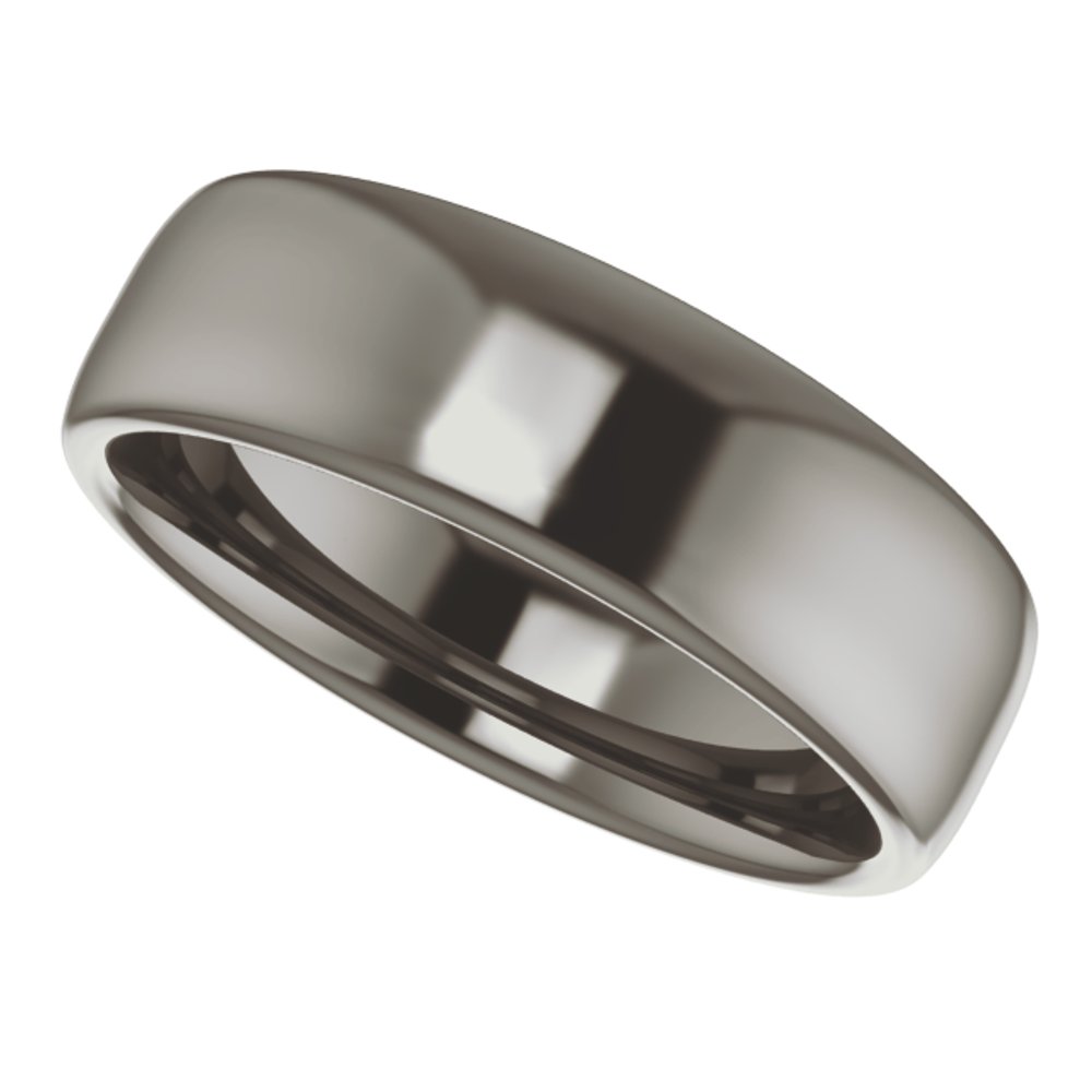 Titanium 6 mm Comfort-Fit Standard Weight European-Style Band Size 8.5