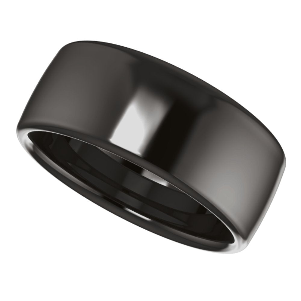 Zirconium 8 mm Comfort-Fit Standard Weight European-Style Band Size 11.5