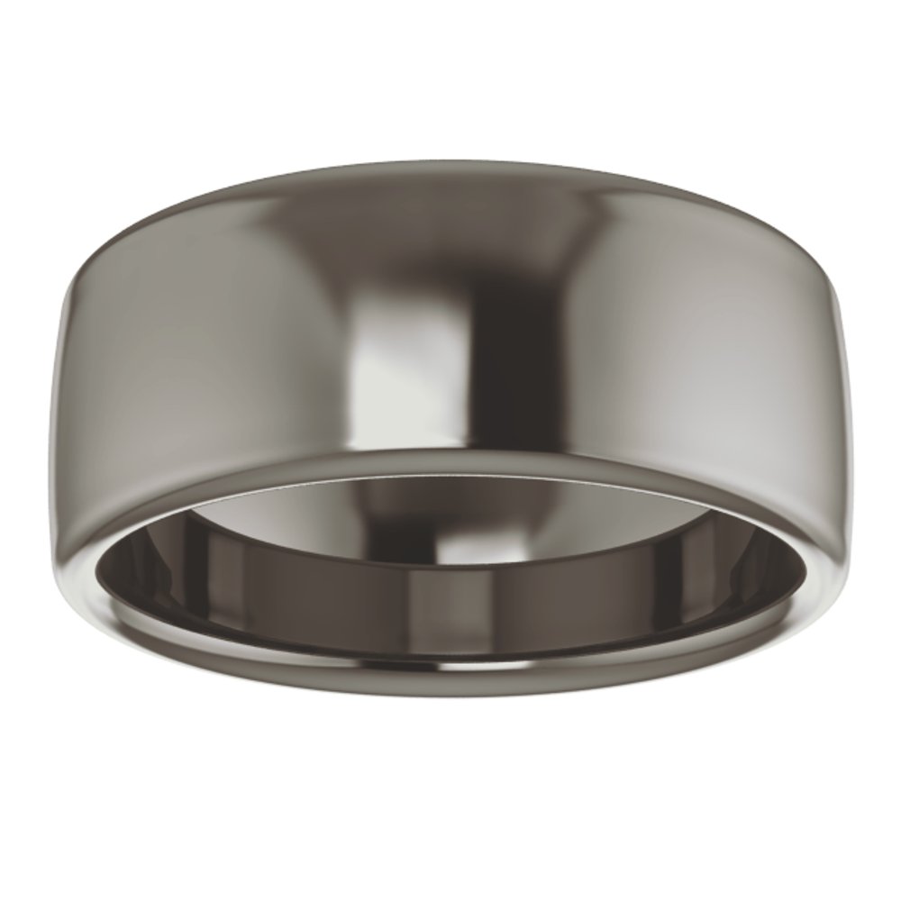 Titanium 8 mm Comfort-Fit Standard Weight European-Style Band Size 9.5