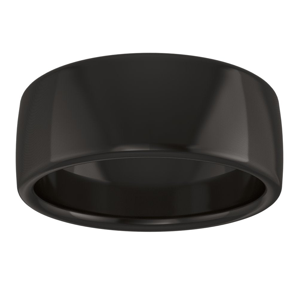 Zirconium 8 mm Comfort-Fit Standard Weight European-Style Band Size 11.5