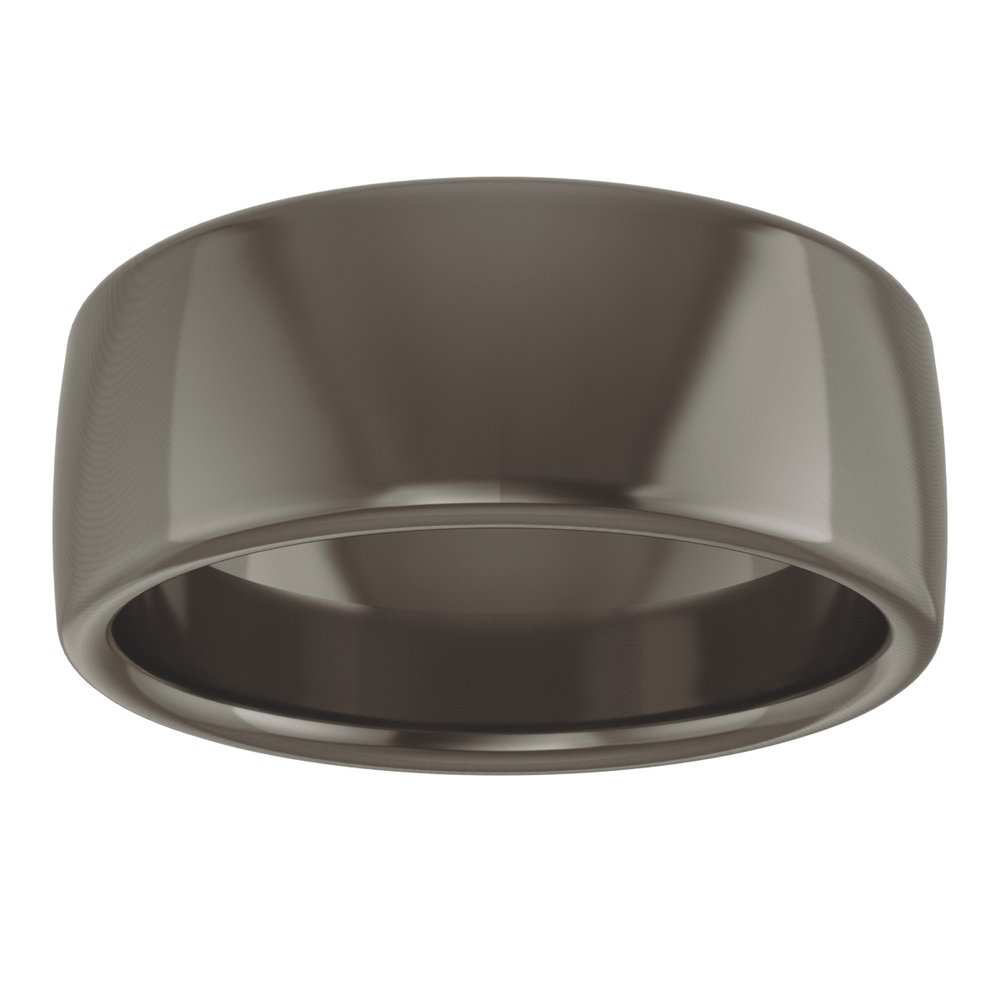Titanium 8 mm Comfort-Fit Standard Weight European-Style Band Size 10