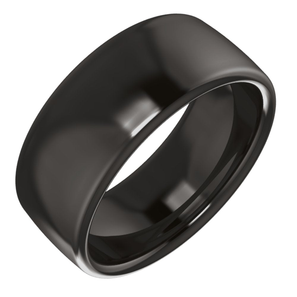 Zirconium 8 mm Comfort-Fit Standard Weight European-Style Band Size 11.5