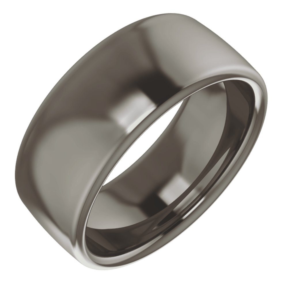 Titanium 8 mm Comfort-Fit Standard Weight European-Style Band Size 9.5