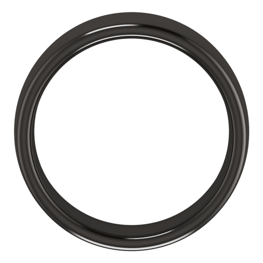 Zirconium 8 mm Comfort-Fit Standard Weight European-Style Band Size 11.5