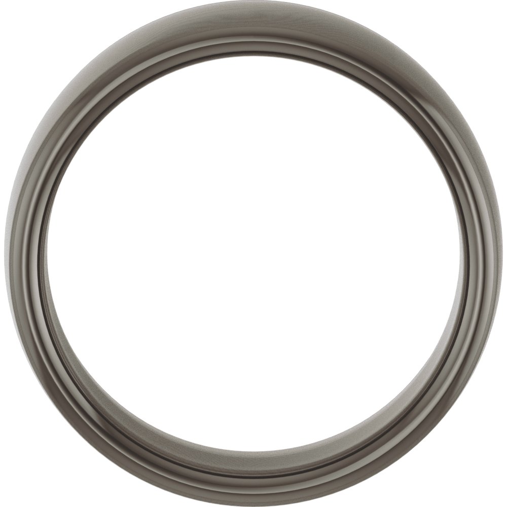 Titanium 8 mm Comfort-Fit Standard Weight European-Style Band Size 10