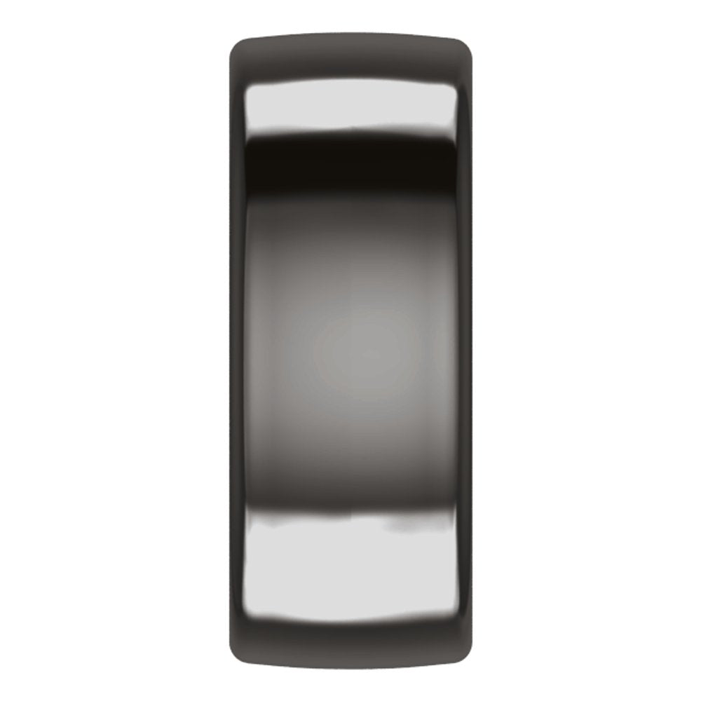 Zirconium 8 mm Comfort-Fit Standard Weight European-Style Band Size 11.5