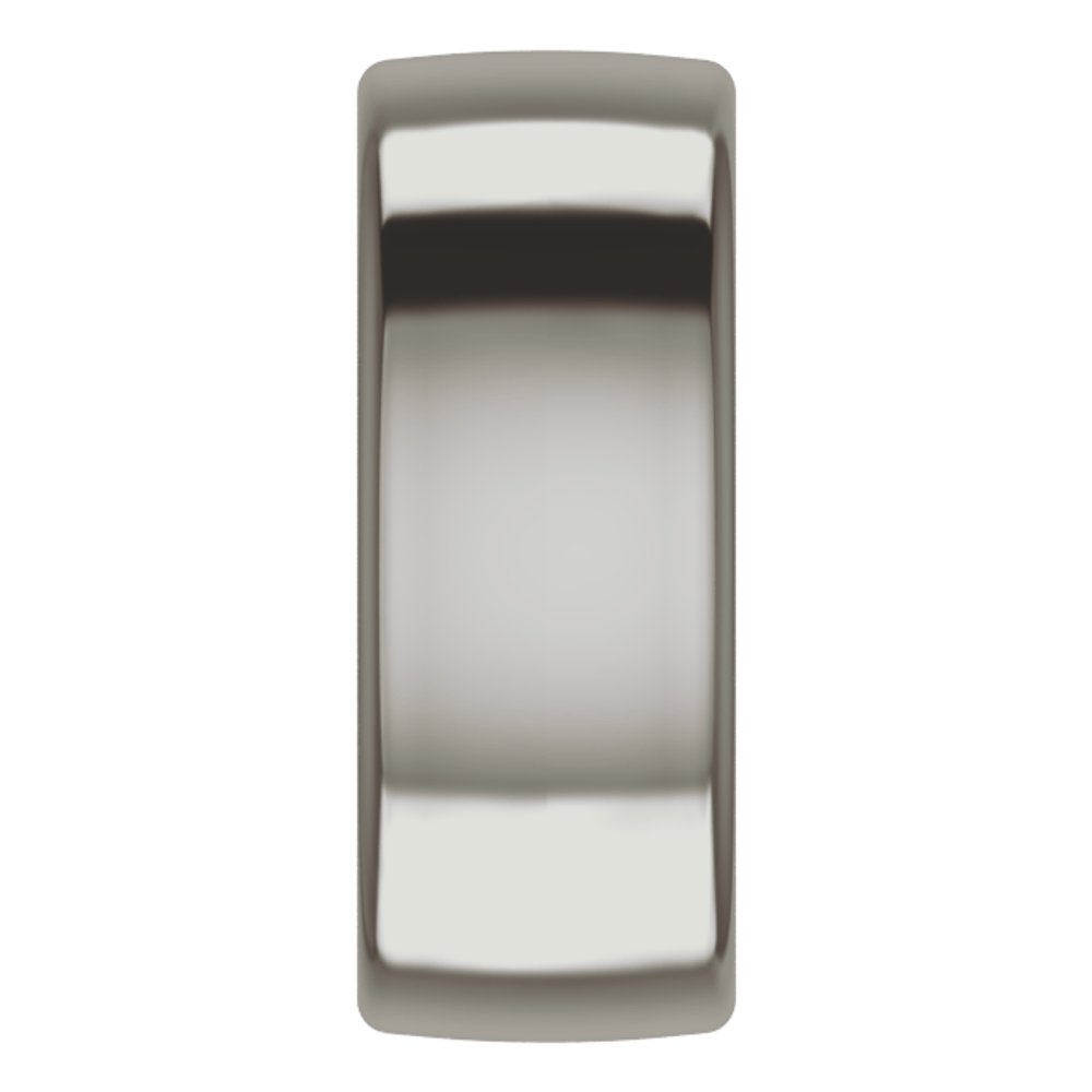 Titanium 8 mm Comfort-Fit Standard Weight European-Style Band Size 9.5