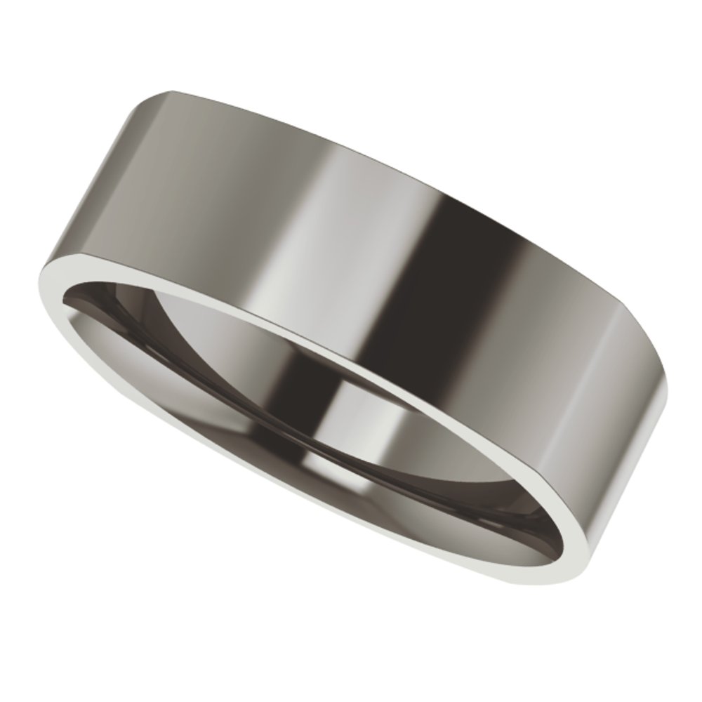 Titanium 6 mm Comfort-Fit Square Band Size 10.5