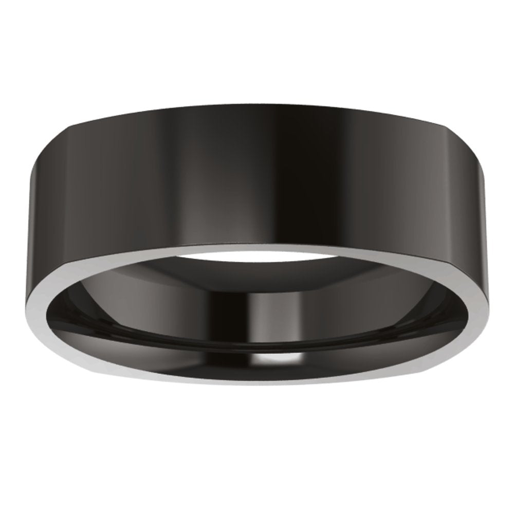 Zirconium 6 mm Comfort-Fit Square Band